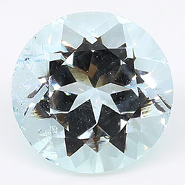 0.53 ct Fine Blue Round Natural Aquamarine