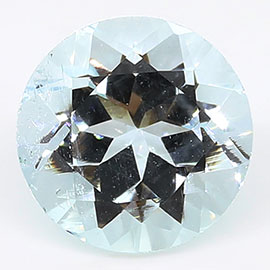 0.53 ct Round Aquamarine : Fine Blue