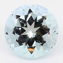 0.63 ct Round Aquamarine : Fine Blue