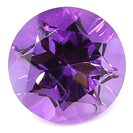 0.62 ct Round Natural Amethyst : Purple