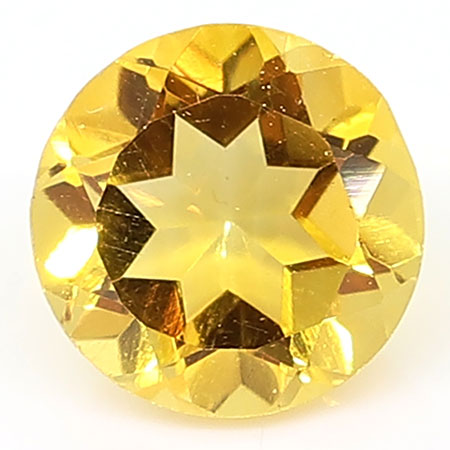 0.65 ct Round Citrine : Golden Yellow