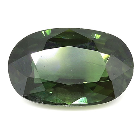 2.60 ct Oval Green Sapphire : Rich Darkish Green