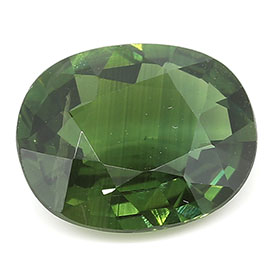 2.11 ct Oval Green Sapphire : Rich Darkish Green