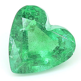 0.79 ct Heart Shape Emerald : Grass Green