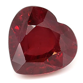 1.47 ct Heart Shape Ruby : Rich Pigeon Blood Red