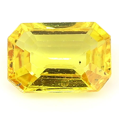 0.62 ct Fine Yellow Emerald Cut Natural Yellow Sapphire