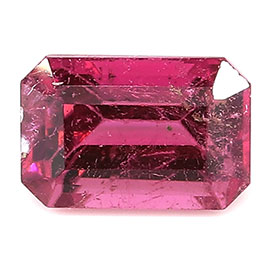 0.67 ct Rich Pink Emerald Cut Natural Pink Sapphire