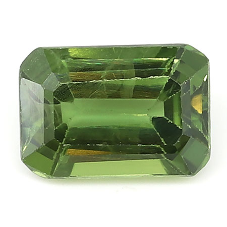 0.83 ct Emerald Cut Green Sapphire : Fine Olive Green