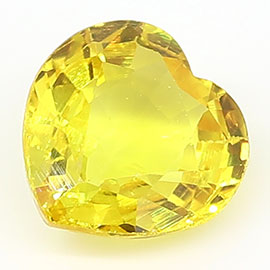 0.58 ct Heart Shape Yellow Sapphire : Fine Yellow