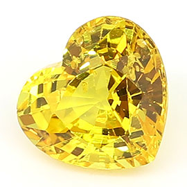0.58 ct Fine Yellow Heart Shape Natural Yellow Sapphire