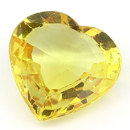1.27 ct Yellow Heart Shape Natural Yellow Sapphire