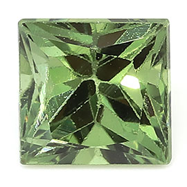 0.54 ct Rich Green Princess Cut Natural Green Sapphire