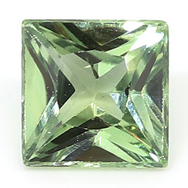 0.38 ct Princess Cut Green Sapphire : Fine Green