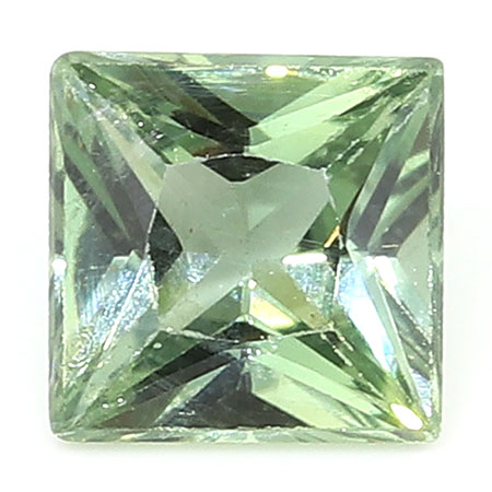 0.39 ct Fine Green Princess Cut Natural Green Sapphire