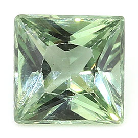 0.39 ct Princess Cut Green Sapphire : Fine Green