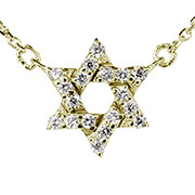 14K Yellow Gold 0.10cttw Diamond Pendant