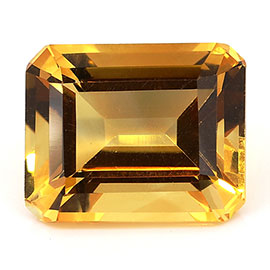 4.14 ct Golden Orange Emerald Cut Natural Citrine