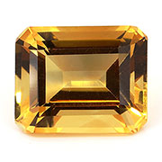 4.14 ct Golden Orange Emerald Cut Citrine
