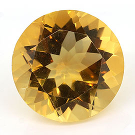 3.48 ct Round Citrine : Golden Yellow