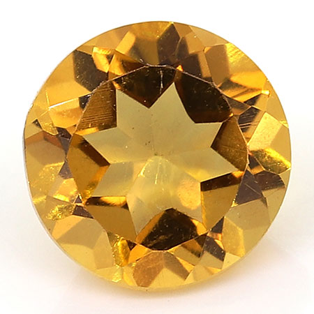 1.00 ct Golden Orange Round Natural Citrine