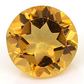 1.00 ct Round Citrine : Golden Orange