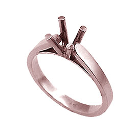 18K Rose Gold Solitaire Setting
