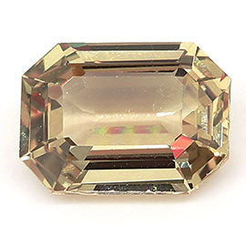 0.98 ct Emerald Cut Yellow Sapphire : Brownish Yellow