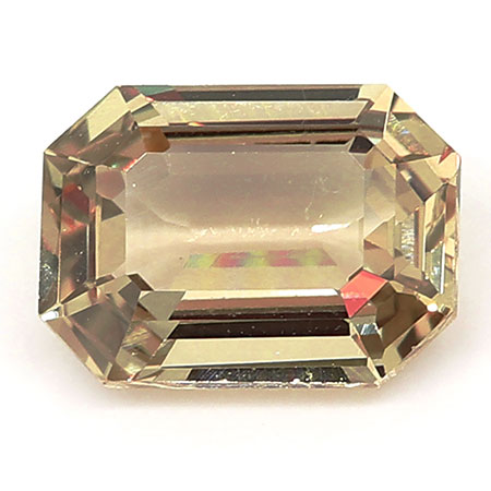 0.98 ct Emerald Cut Yellow Sapphire : Brownish Yellow