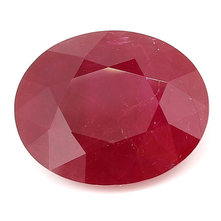 4.13 ct Oval Ruby : Deep Rich Red