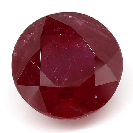 2.70 ct Round Ruby : Rich Pigeon Blood Red