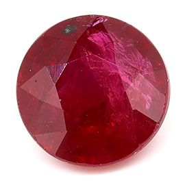 1.60 ct Round Ruby : Rich Pigeon Blood Red