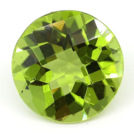 3.78 ct Round Peridot : Fine Olive Green