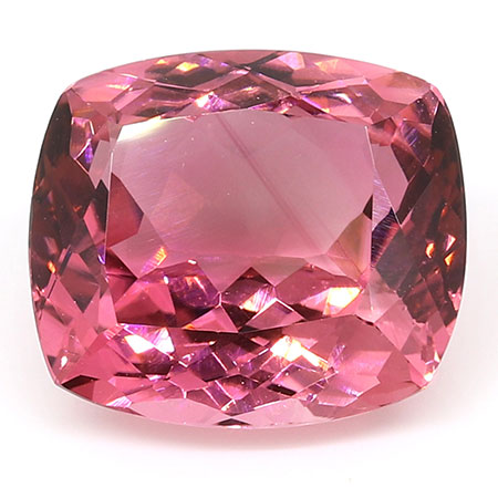 5.29 ct Cushion Cut Tourmaline : Pinkish Pink