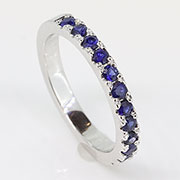 18K White Gold 0.60ct Sapphire Band