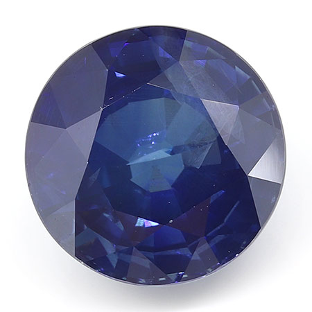 5.07 ct Round Blue Sapphire : Darkish Blue