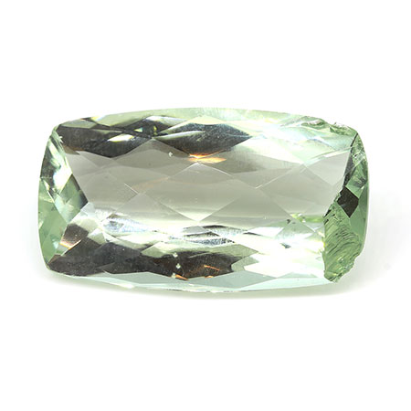 11.87 ct Light Green Cushion Cut Natural Amethyst