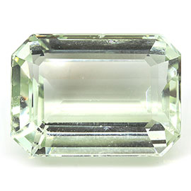 15.69 ct Light Green Emerald Cut Natural Amethyst