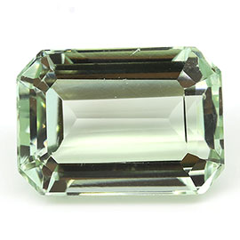 6.96 ct Light Green Emerald Cut Natural Amethyst