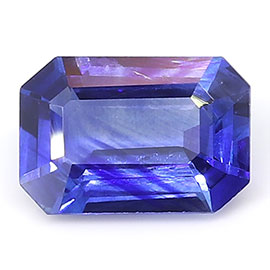 0.86 ct Emerald Cut Blue Sapphire : Royal Blue
