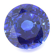 3.86 ct Fine Navy Blue Round Blue Sapphire