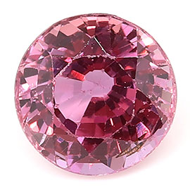 0.84 ct Round Pink Sapphire : Rich Pink