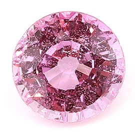 0.57 ct Round Pink Sapphire : Rich Pink