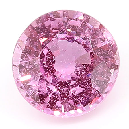 0.55 ct Round Pink Sapphire : Rich Pink