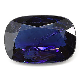 3.40 ct Darkish Blue Cushion Cut Natural Blue Sapphire