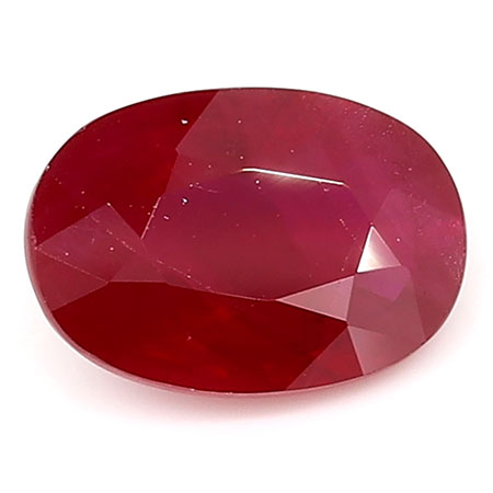 1.02 ct Oval Ruby : Rich Red