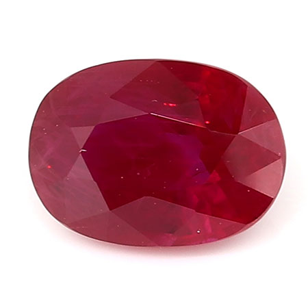 1.21 ct Oval Ruby : Rich Red