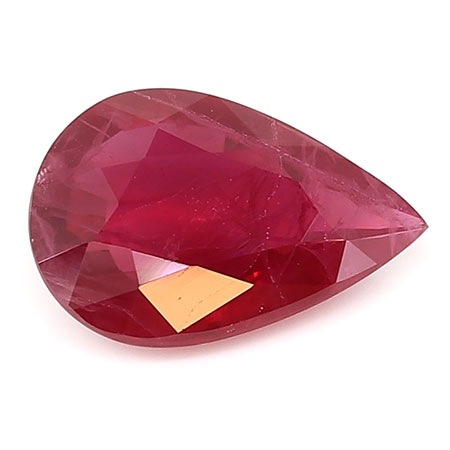 1.10 ct Pear Shape Ruby : Pigeon Blood Red
