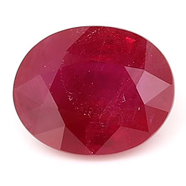 1.19 ct Oval Ruby : Rich Red