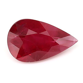 1.02 ct Pear Shape Ruby : Pigeon Blood Red