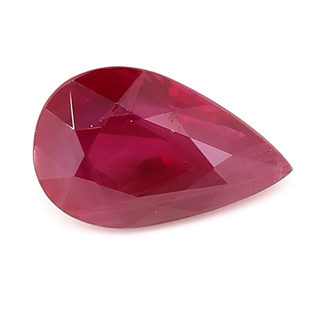 1.05 ct Pear Shape Ruby : Rich Red